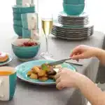 Vancasso Bella-T 16/32/48-Pieces Porcelain Dinnerware Set Vintage Ceramic Plate Set with Dinner Plate,Dessert Plate,Bowl,Mug