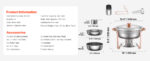 SucceBuy 4 Pack Chafing Dish Buffet Set Stainless Steel Chafer w/4 Full Size Pan Round Catering Warmer Server for Party