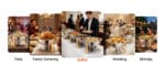 SucceBuy 4 Pack Chafing Dish Buffet Set Stainless Steel Chafer w/4 Full Size Pan Round Catering Warmer Server for Party