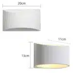 Modern LED Wall Lamp G9 5W Gypsum Wall Light Sconces Indoor Lighting Bedside Bedroom Living Room Kitchen Home Deco