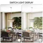 22" Bohemian Wood Beaded Pendant Chandelier, Elegant Light Fixture,Stylish Ceiling Light (Bulb Not Included) – close-up