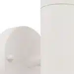 HMS White LED Two-Light Wall Sconce Can-Shaped Aluminum Plastic Body Golden Finish Acrylic Shade 3000K Auto E26 for Bedroom