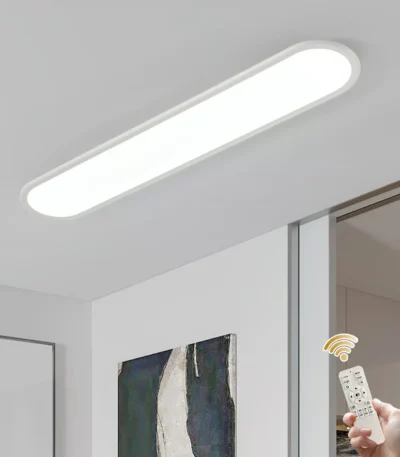 39.4" Dimmable LED Ceiling Light, 48W Ultra-Thin Long Lamp, 3000-6000K Adjustable, High Brightness Low Profile for Bedroom
