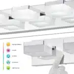 Ship in USA,Modern Chrome LED Vanity Light,3-Lights Wall Sconce for Bathroom and Mirror,Sleek Minimalist