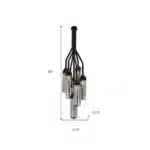 HMS Six-Light Metal Glass Flush Ceiling Light Clear Shades Shaded Empire Design Warm White Farmhouse Style for AC Middle