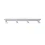 58W Modern LED Ceiling Light with 4 Spotlights, Dimmable 43.3" Linear Flush Mount Fixture with Remote for Bedroom, Closet