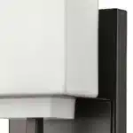 HMS Modern Contemporary One Light Bronze Wall Sconce with White Glass Novelty LED Warm White Wall Lamp for Bathroom Use