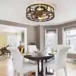 Modern Farmhouse 6-Speed Reversible Blades LED Ceiling Fan 5 Bulbs Low-Profile Built-In Remote Control Unavailable