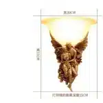 Nordic Modern Wall Lights for Home Bedroom Bedside Lamp Angel Shaped Resin Wall Lamp Europe Style Creative Retro LED Wall