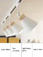 LED Track Light Spotlight with E27 9W Bulb Track Lights Fixture Clothing Shop Store Hone AC85~265V – base detail