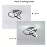 20W LED Ceiling Light, Black Flush Mount Fixture, 6000K Cool White Lighting for Hallway, Kitchen, Bedroom, Bathroom – styled