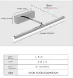 Modern bathroom vanity light with adjustable LED bars in a stylish bathroom setting