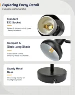 Modern Style Spotlight 3 Way Track Lighting E12 Base Rotatable Ceiling Light Fixture Metal for Kitchen Living Room Office