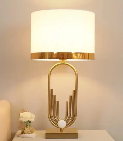 Nordic Design Table Lamp Art Decor Home Lighting Modern Fabric Lampshade Desk Lamp Living Room Bedside Bedroom Light Fixtures
