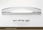 Modern LED bathroom mirror light with acrylic lampshade and stainless steel sconce