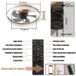 Ceiling Fan Dimmable LED Light Modern Slim Recessed Mount Unavailable Other Platforms-Temu FCJ Featuring DC Motor Wood/Abs