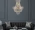 US Stock Free Shipping French Gold Crystal Chandelier Adjustable 104cm Chain Iron Glass Ceiling Light for Living Room