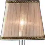 HMS Dual Light Hanging Wall Sconce Silver and Pink Faux Crystal Wall Lamps – close-up detail