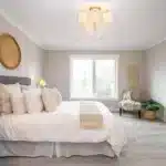 Gold Vintage Flush Mount Ceiling Light - 4-Light Glass Fixture for Bedroom, Hallway, Kitchen, Farmhouse – close-up detail