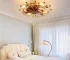 Modern Industrial 60W Low Profile Cage Ceiling Fan with Light 5 Blades Remote Control DC Motor ABS Lamp Body Built-in FCJ