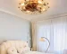 Modern Industrial 60W Low Profile Cage Ceiling Fan with Light 5 Blades Remote Control DC Motor ABS Lamp Body Built-in FCJ