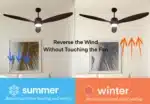 High-Performance 6 Speed Ceiling Fan with LED Light Modern Smart App Remote Control Durable DC Motor Wood Body for Bedroom