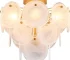 Gold Vintage Flush Mount Ceiling Light - 4-Light Glass Fixture for Bedroom, Hallway, Kitchen, Farmhouse