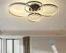 60W Dimmable LED Ceiling Light, Modern 4-Ring Gold Flush Mount with Remote, 3-Color Lighting for Living Room, Bedroom,