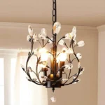 Vintage K9 Clear Crystal Chandeliers Ceiling Lights, , Ceiling Light Fixtures for Living Room Bedroom Restaurant Porch