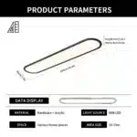 48W Modern Linear LED Ceiling Light, 39.4" Dimmable Ultra-Thin Flush Mount Fixture, High Brightness for Bedroom, Kitchen