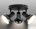 Modern Style Spotlight 3 Way Track Lighting E12 Base Rotatable Ceiling Light Fixture Metal for Kitchen Living Room Office