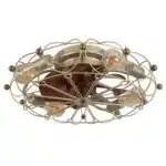 Modern Industrial 60W Low Profile Cage Ceiling Fan with Light 5 Blades Remote Control DC Motor ABS Lamp Body Built-in FCJ