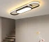 40W Modern LED Linear Ceiling Light, Dimmable with Remote Control, 2.3ft Acrylic Flush Mount for Living Room