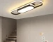 40W Modern LED Linear Ceiling Light, Dimmable with Remote Control, 2.3ft Acrylic Flush Mount for Living Room