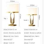 Modern table lamp with fabric shade in a cozy living room setting