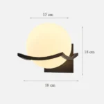 Post Modern Moon Wall Lamp Glass Shade White Black Gold Bedroom Decoration for Home Interior Sconce Led Night Lights