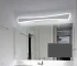 Modern wall sconce with white iron and acrylic shade in a contemporary bathroom