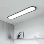 48W Modern Linear LED Ceiling Light, 39.4" Dimmable Ultra-Thin Flush Mount Fixture, High Brightness for Bedroom, Kitchen