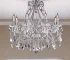 HMS Modern Eight-Light LED Ceiling Light Transparent Glass Warm White Candle Style for Villa Hotel Hall Banquet Hall Top Beam