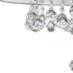 HMS Chic Modern Silver Ceiling Lamp with Crystal Accents PVC Body 4000K & 6000K CCT Switch Control for Home Office