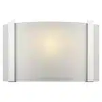 HMS Polished Chrome Wall Sconce with Frosted Glass Shade Modern Indoor Warm White Crystal Lamp for Living Room or Hotel