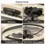 Ship in USA,Modern LED Ceiling Fan Light,16-inch Dimmable Ceiling Light with Invisible Blades,Remote Control &