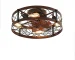 US Stock Free Shipping 19.7in Farmhouse Caged Flush Ceiling Fan Light AC Quiet 6-Speed Reversible with Timer Remote
