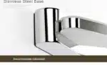 Modern LED bathroom mirror light with acrylic lampshade and stainless steel sconce