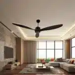 High-Performance 6 Speed Ceiling Fan with LED Light Modern Smart App Remote Control Durable DC Motor Wood Body for Bedroom