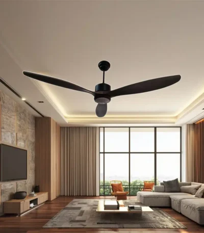 High-Performance 6 Speed Ceiling Fan with LED Light Modern Smart App Remote Control Durable DC Motor Wood Body for Bedroom