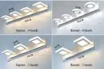 Round LED wall lamp with acrylic shade in a modern living room