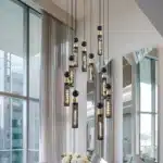 US Stock Free Shipping 23.6 Inch 9-Light E26 Pendant Chandelier Hanging Ceiling Light for Dining Living Room and Stairwell