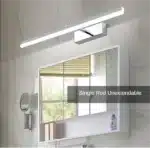 Modern bathroom vanity light with adjustable LED bars in a stylish bathroom setting