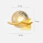 Post Modern Moon Wall Lamp Glass Shade White Black Gold Bedroom Decoration for Home Interior Sconce Led Night Lights